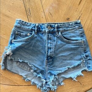 Distressed Denim Shorts